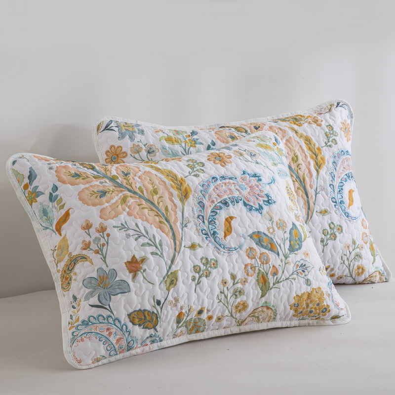 Floral Paisley Quilted Cotton Bedding Set(3PCS) - image 5