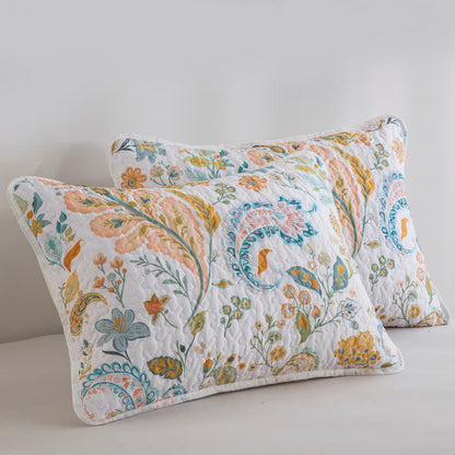 Floral Paisley Quilted Cotton Bedding Set(3PCS) - image 5