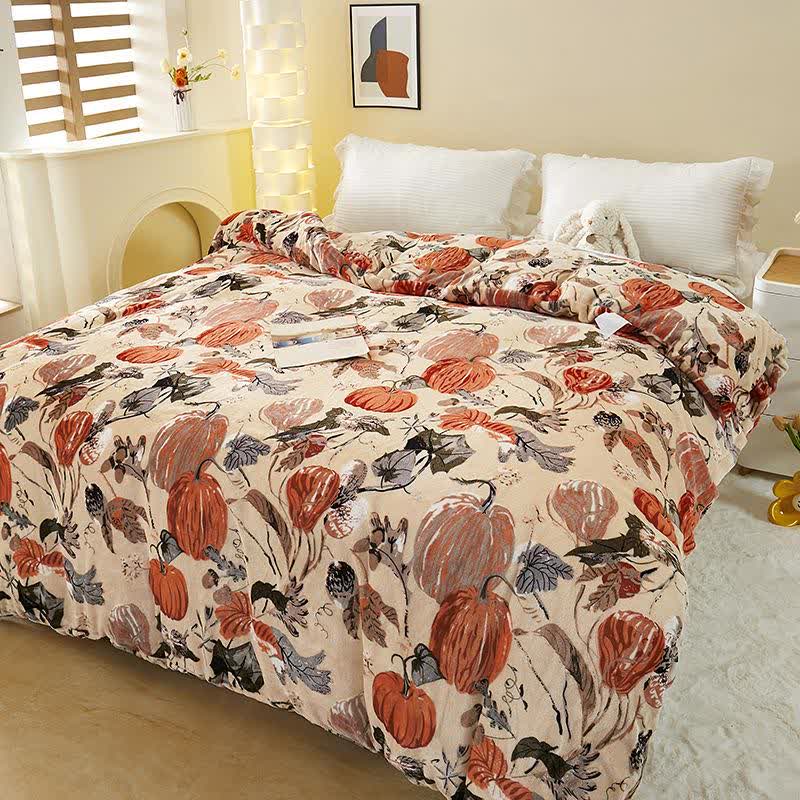 Pumpkin Plush Duvet Cover Blanket - image 1