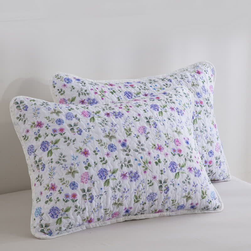 Quilted Cotton Refresh Floral Bedspread Set(3PCS) - image 4