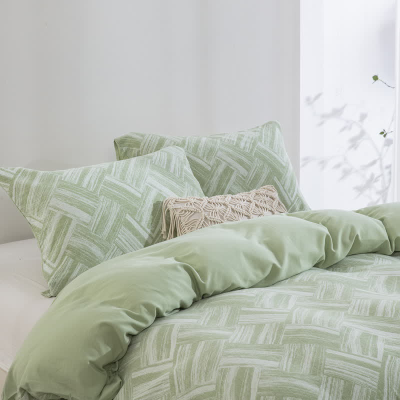 Ownkoti Cotton Modern Herringbone Duvet Cover Set(3PCS) - image 3