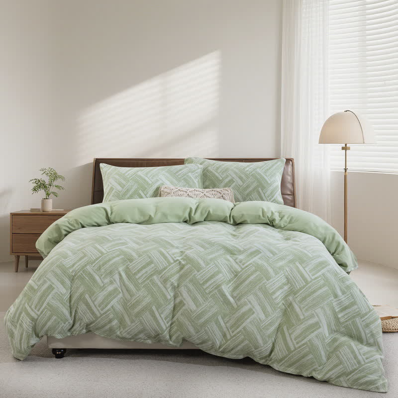 Ownkoti Cotton Modern Herringbone Duvet Cover Set(3PCS) - image 1