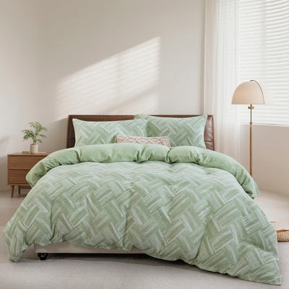 Ownkoti Cotton Modern Herringbone Duvet Cover Set(3PCS) - image 1