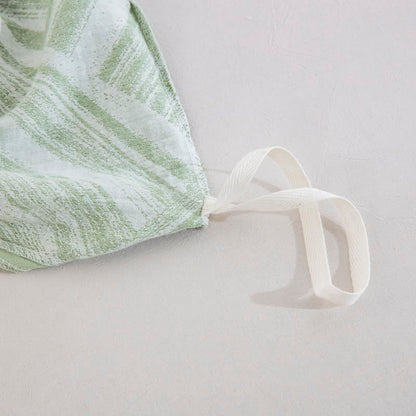 Green Herringbone Cotton Duvet Cover Set(3PCS) - image 9