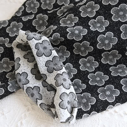 Black Floral Jacquard Natural Cotton Nightwear - image 10