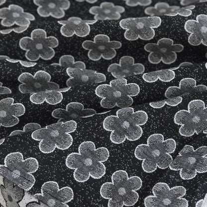 Black Floral Jacquard Natural Cotton Nightwear - image 11