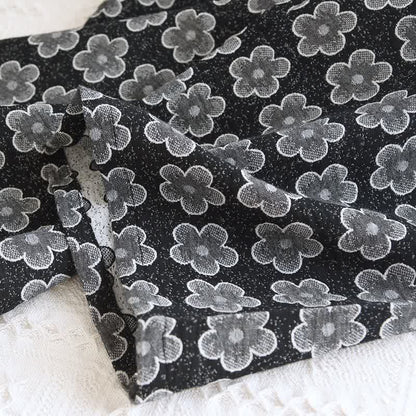 Black Floral Jacquard Natural Cotton Nightwear - image 9