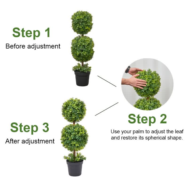 Ownkoti Artificial Boxwood Topiary Ball in Pot - image 18