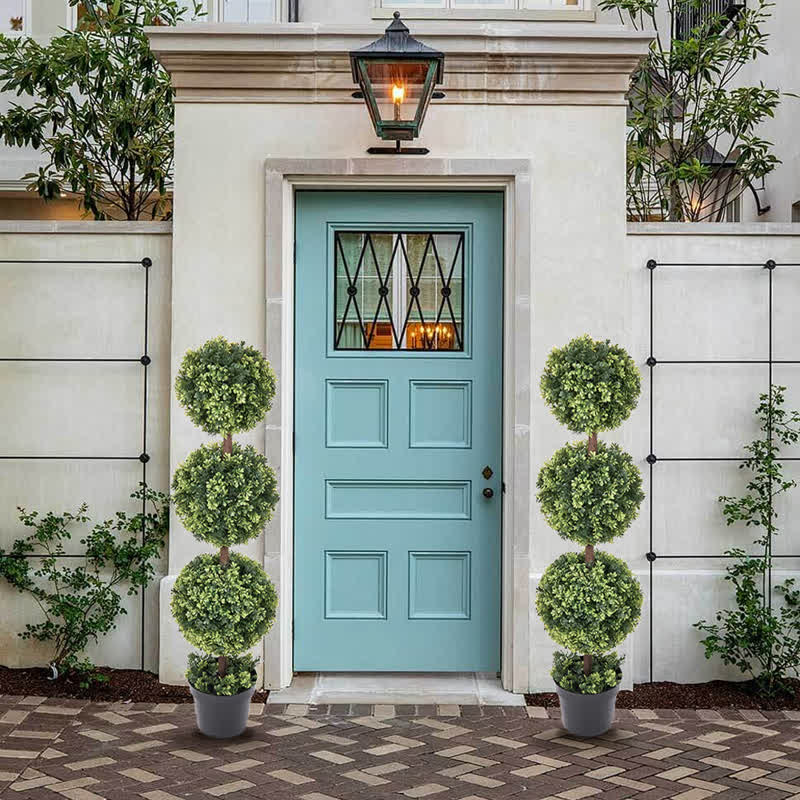 Ownkoti Artificial Boxwood Topiary Ball in Pot - 2PCS - 51"H - image 15