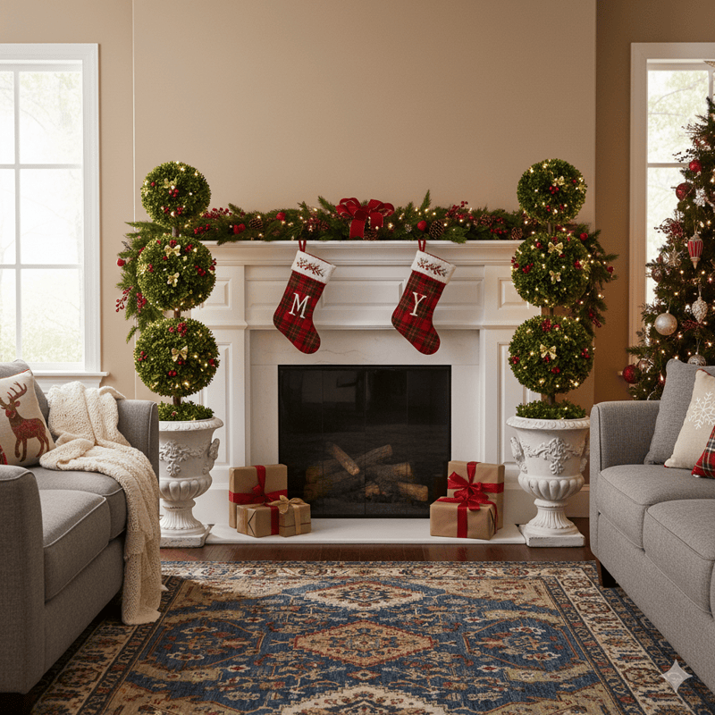 Ownkoti Artificial Boxwood Topiary Ball in Pot - 2PCS - 51"H - image 17