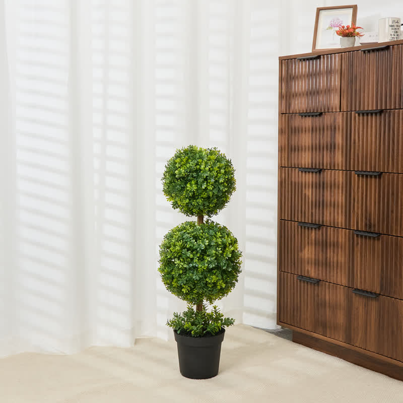 Ownkoti Artificial Boxwood Topiary Ball in Pot - 1PC - 35"H - image 6