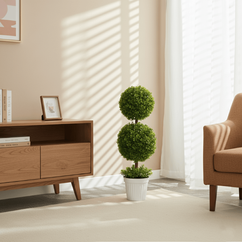 Ownkoti Artificial Boxwood Topiary Ball in Pot - image 5