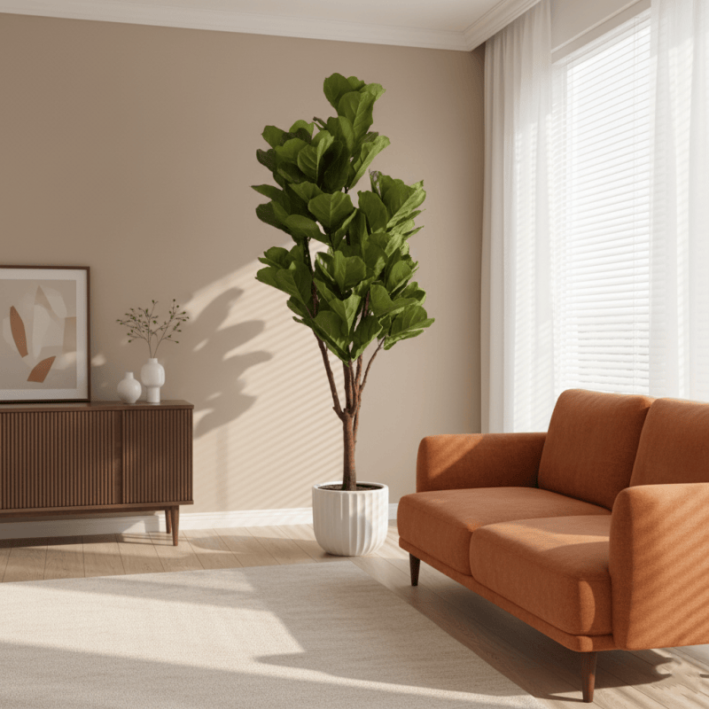 Ownkoti Faux Fiddle Leaf Fig Tree Home Decoration - image 2