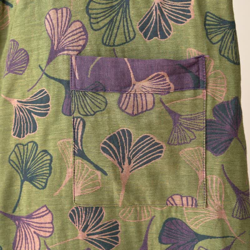 Ownkoti Ginkgo Biloba Cotton Gauze Kimono Robe - image 35