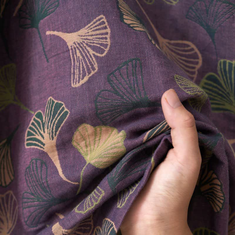 Ownkoti Ginkgo Biloba Cotton Gauze Kimono Robe - image 8