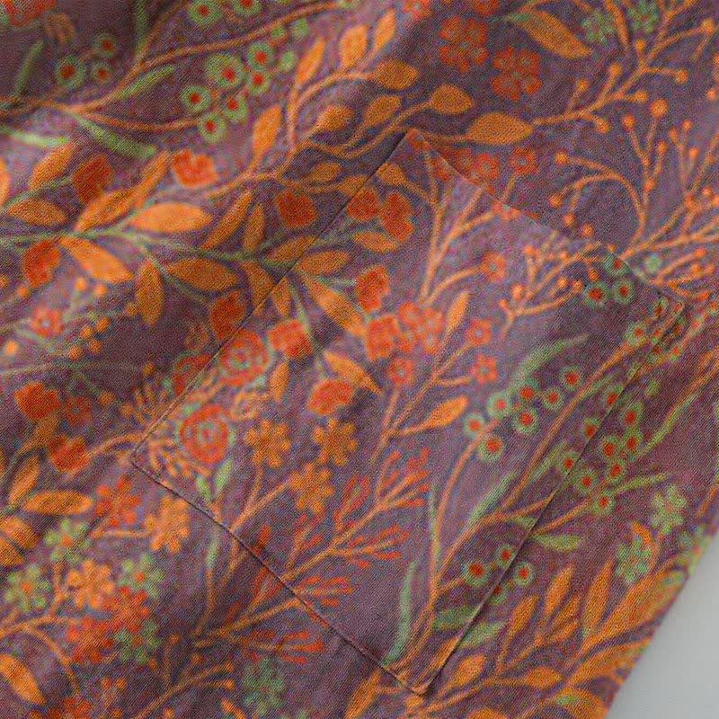 Ownkoti Vintage Leaf Cotton Gauze Kimono Robe - image 9