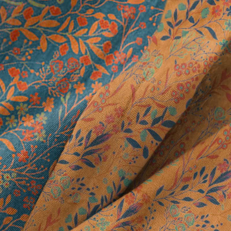 Ownkoti Vintage Leaf Cotton Gauze Kimono Robe - image 3