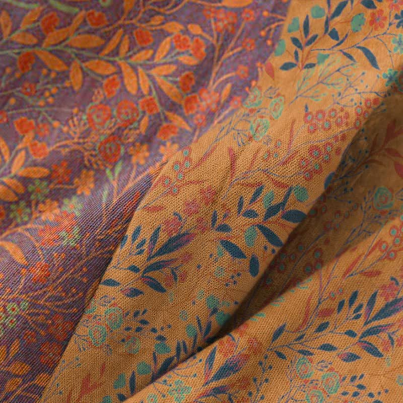 Ownkoti Vintage Leaf Cotton Gauze Kimono Robe - image 8