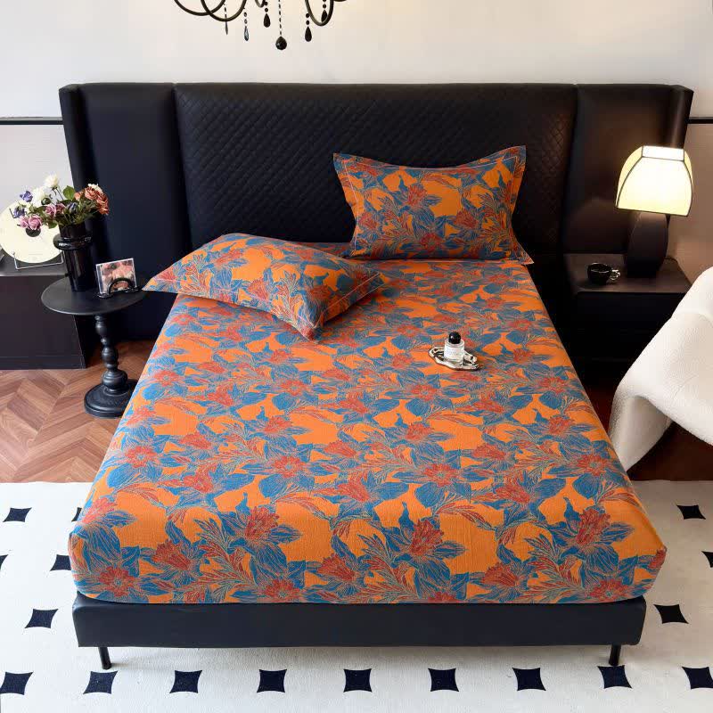 Lily Floral Cotton Gauze Fitted Sheet - image 5