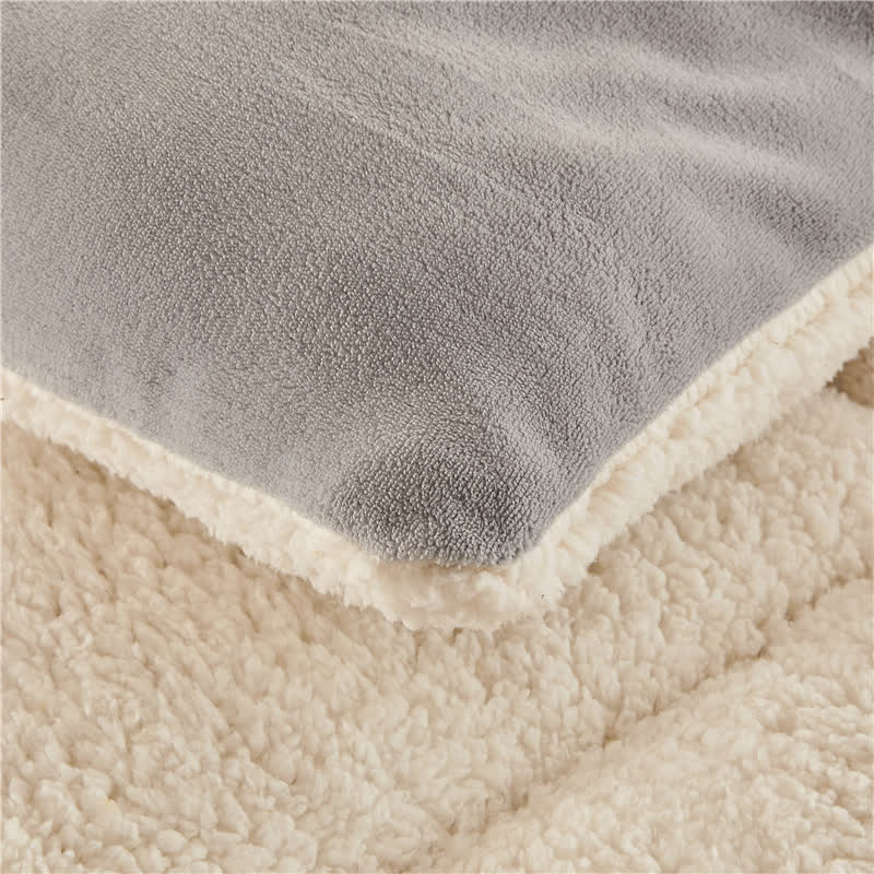 Ownkoti Solid Color Thick Warm Blanket with Quilt Core - image 15