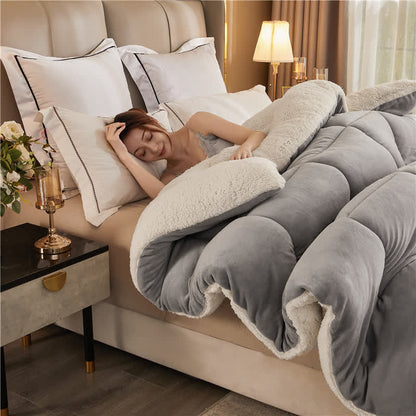 Ownkoti Solid Color Thick Warm Blanket with Quilt Core - image 14