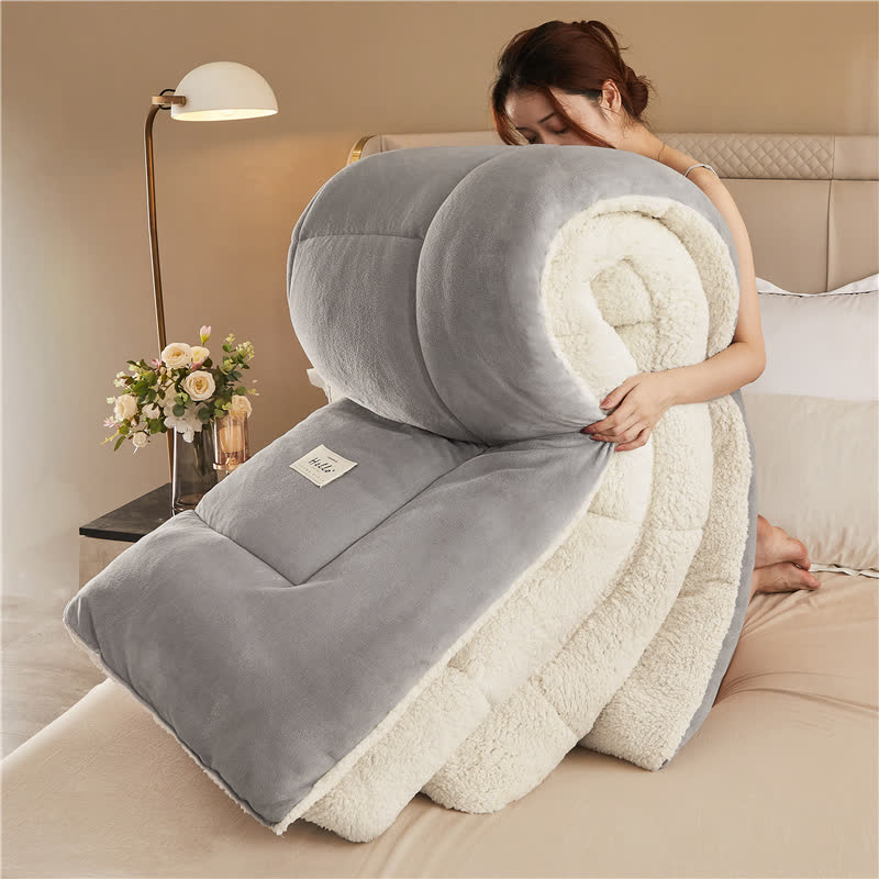 Ownkoti Solid Color Thick Warm Blanket with Quilt Core - image 11