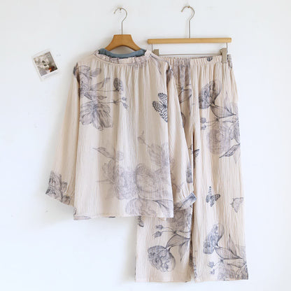 Ownkoti Oriental Butterfly Floral Cotton Loungewear Set - image 1