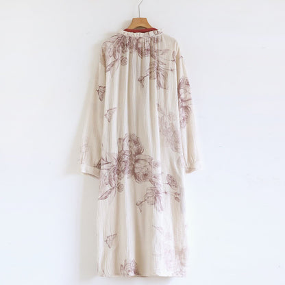 Butterfly Hanfu Inspired Cotton Gauze Nightdress - image 1