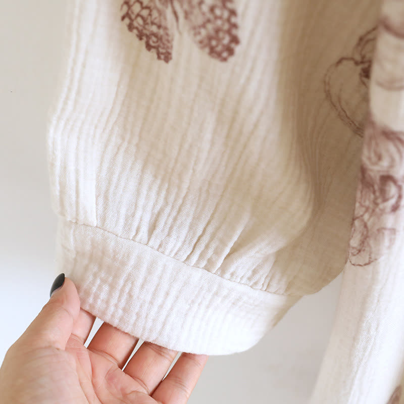 Butterfly Hanfu Inspired Cotton Gauze Nightdress - image 7