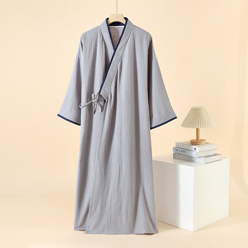 Ownkoti Unisex Minimalist Cotton Gauze Kimono Bathrobe - image 12