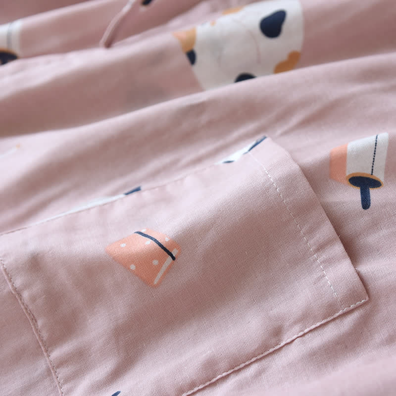 Matching Cat Cotton Gauze Kimono Bathrobe - image 9