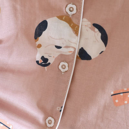 Matching Cartoon Cat Cotton Loungewear Set - image 11