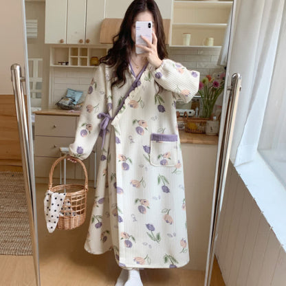 Tulip Inspired Ruffled Nightdress with Pocket - XXL - image 3