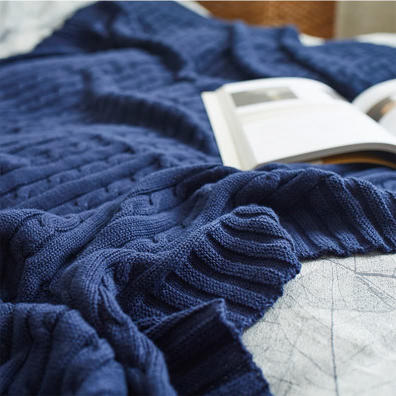 Ownkoti Solid Color Cotton Sofa Knit Blanket - image 33