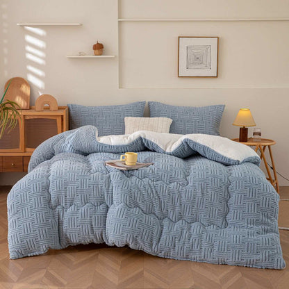 Geometric Striped Textured Sherpa Blanket - image 5