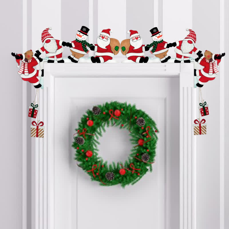Santa Team Door Corner Christmas Decoration - image 1