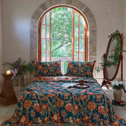 Ownkoti Luxurious Floral Cotton Tassel Blanket - 2PCS Pillowcases - 19" x 29" - image 0