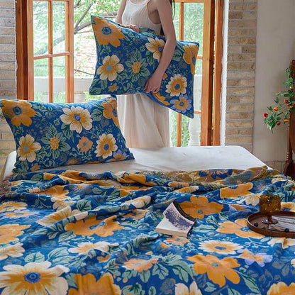 Ownkoti Bright Daisy Cotton Gauze Tassel Blanket - image 6