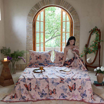 Ownkoti Elegant Butterfly Tassel Cotton Blanket - image 2