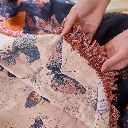 Ownkoti Elegant Butterfly Tassel Cotton Blanket - image 9