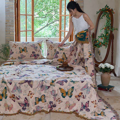 Ownkoti Elegant Butterfly Tassel Cotton Blanket - image 12