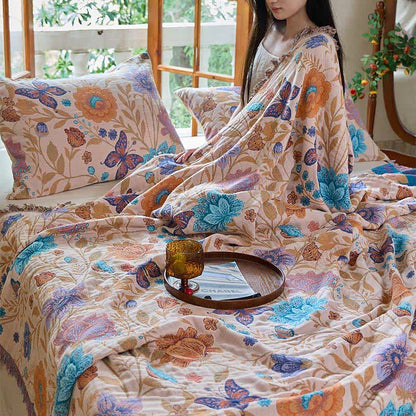 Ownkoti Pastoral Butterfly Cotton Tassel Quilt - image 2