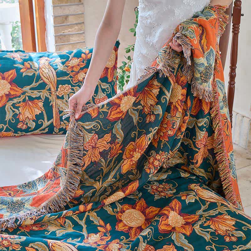 Ownkoti Luxurious Floral Cotton Tassel Quilt - image 9
