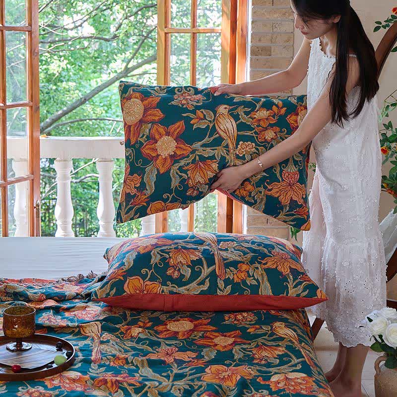 Ownkoti Luxurious Floral Cotton Tassel Blanket - image 8