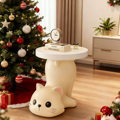 White Cat Chic Side Table - image 0