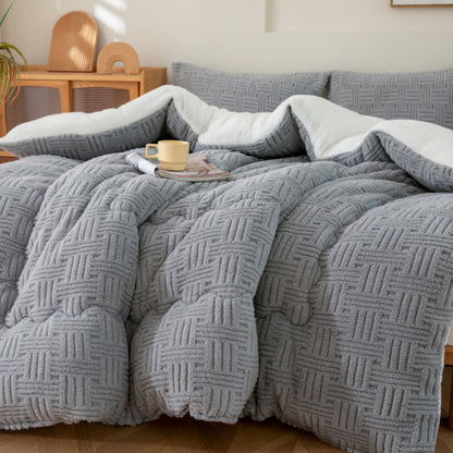 Geometric Striped Textured Sherpa Blanket - image 11