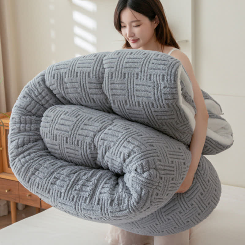 Geometric Striped Textured Sherpa Blanket - image 13