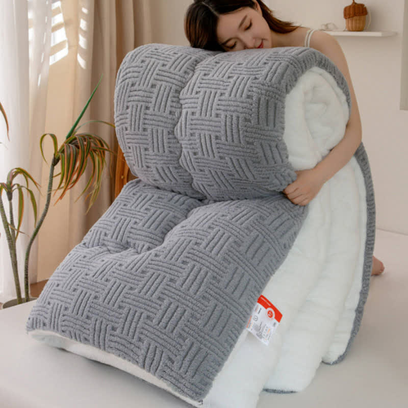 Geometric Striped Textured Sherpa Blanket - image 12