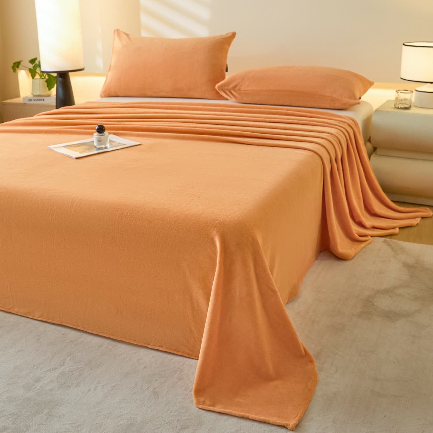 Ownkoti Minimalist Solid Color Plush Sheet - image 2