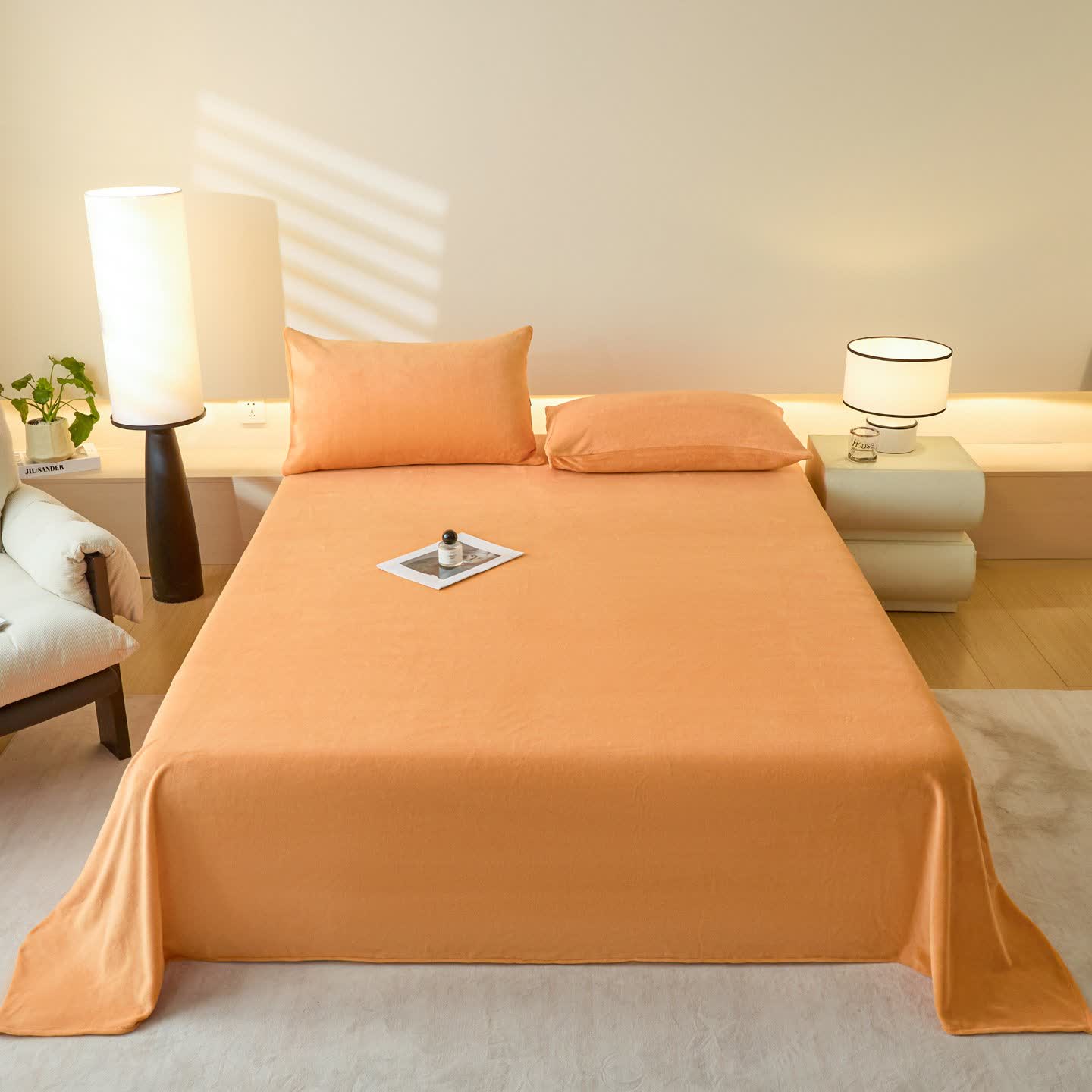 Ownkoti Minimalist Solid Color Plush Sheet - image 1